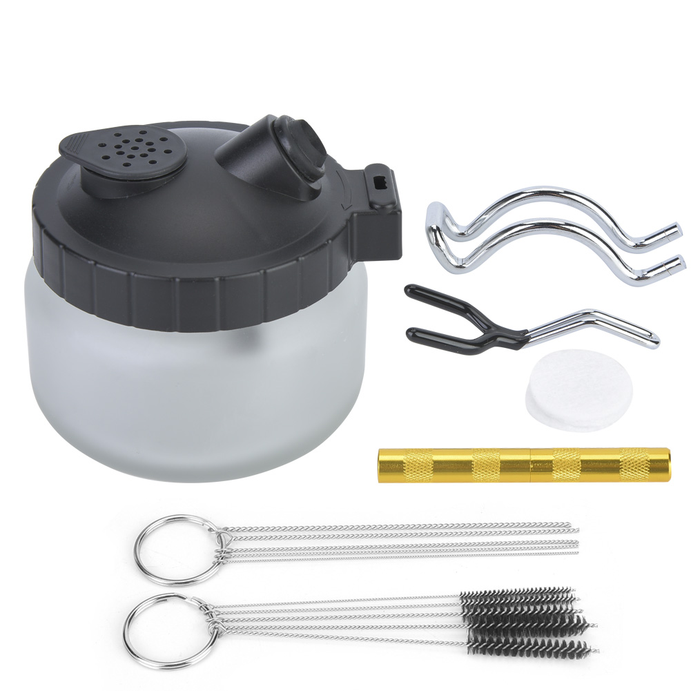 Airbrush-reiniger, Glas-, Stahl- Und Kunststoffbehälter, Farbreinigungsbehälter (3er-set)