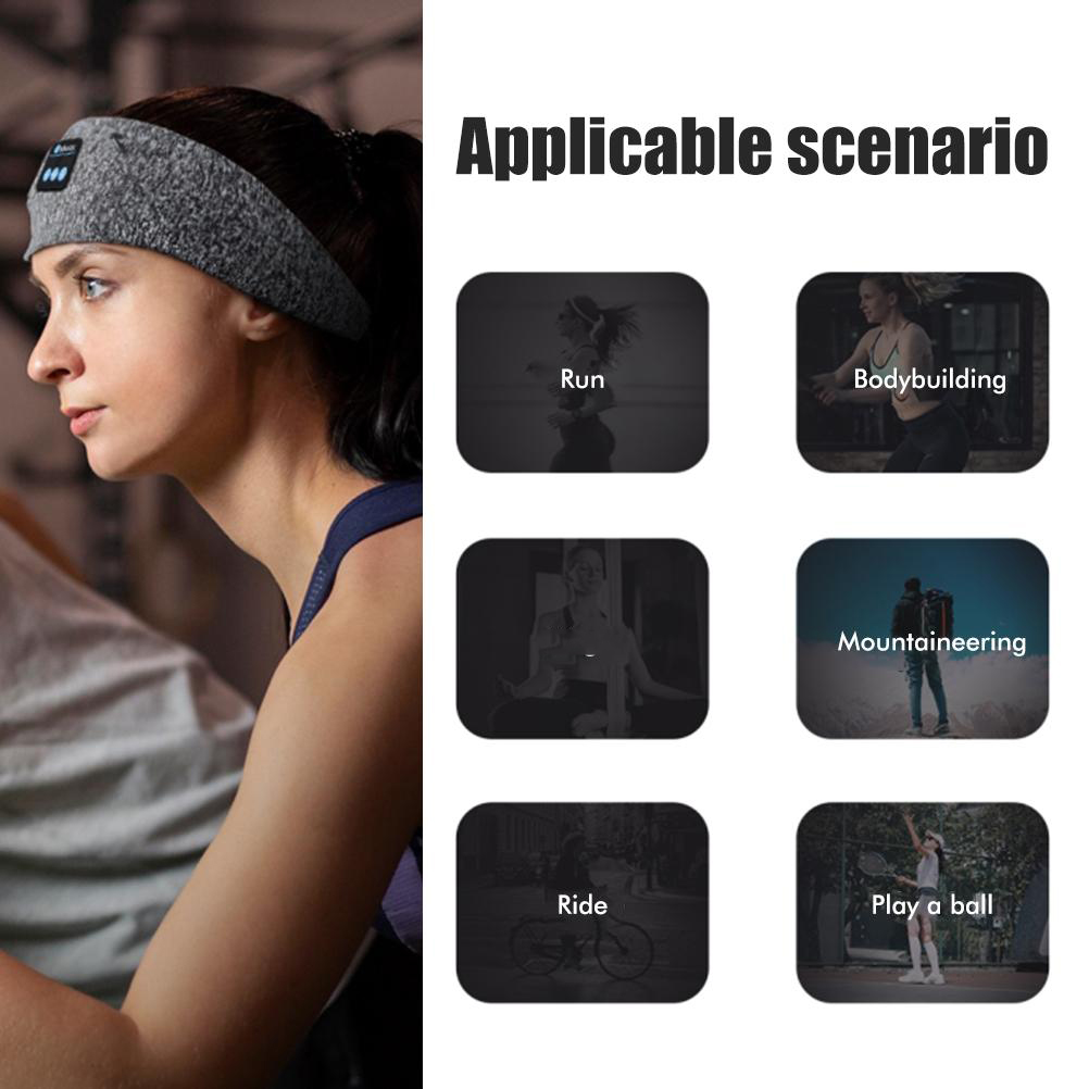 Kabellose Bluetooth 5.0 Sportkopfhörer Mit Stirnband, Elastisches, Schweißresistentes Stirnband Mit Abnehmbarem Reißverschluss Für Laufen, Yoga, Fitness Und Outdoor-aktivitäten