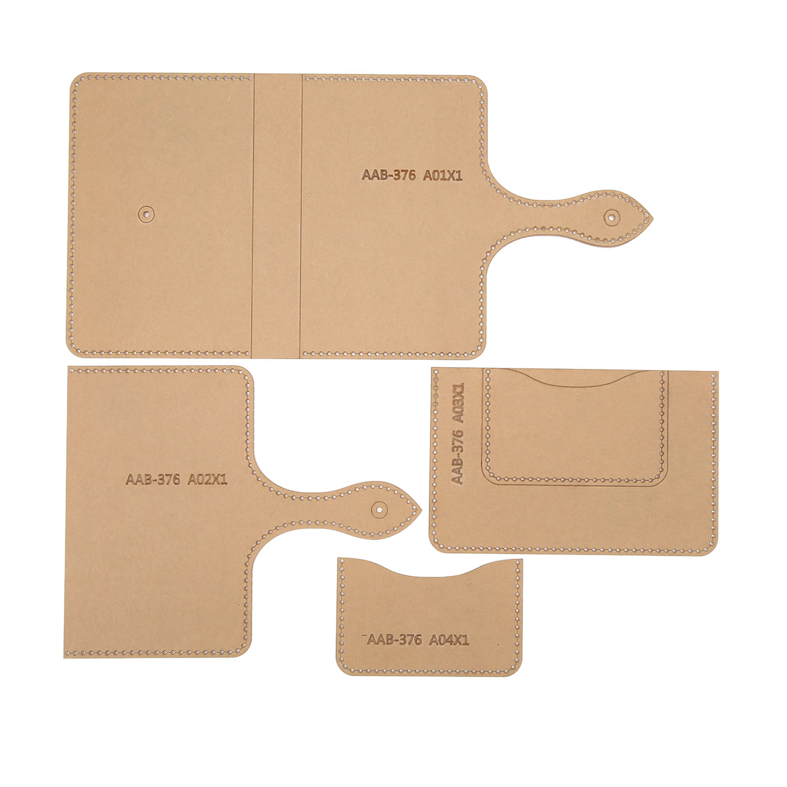 Acryl-schablone Für Passhüllen, Laserschneidvorlage, Diy-lederbearbeitungswerkzeug, 3-teiliges Set