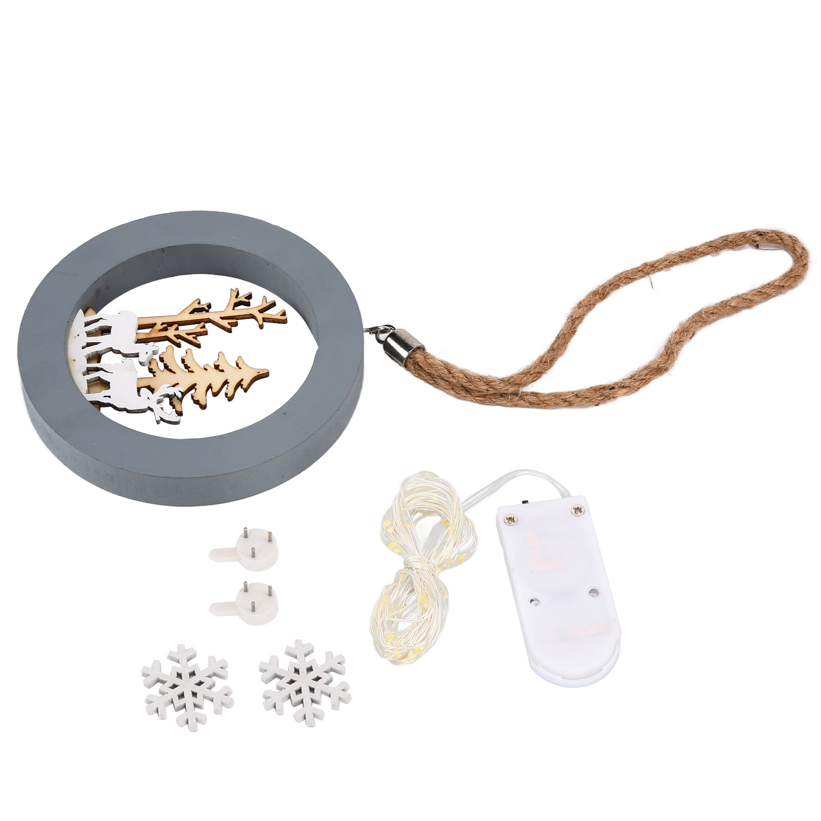 Dekorativer Weihnachtselfen-anhänger Aus Holz, Schlichte Und Kompakte Wanddekoration, Ideal Als Geschenk.