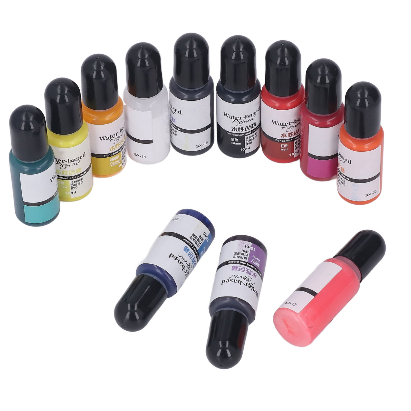 12 Farbtöne Epoxidharzpigment, Gleichmäßiger Glanz, Diy-bastelfarbe Für Zement Und Gips