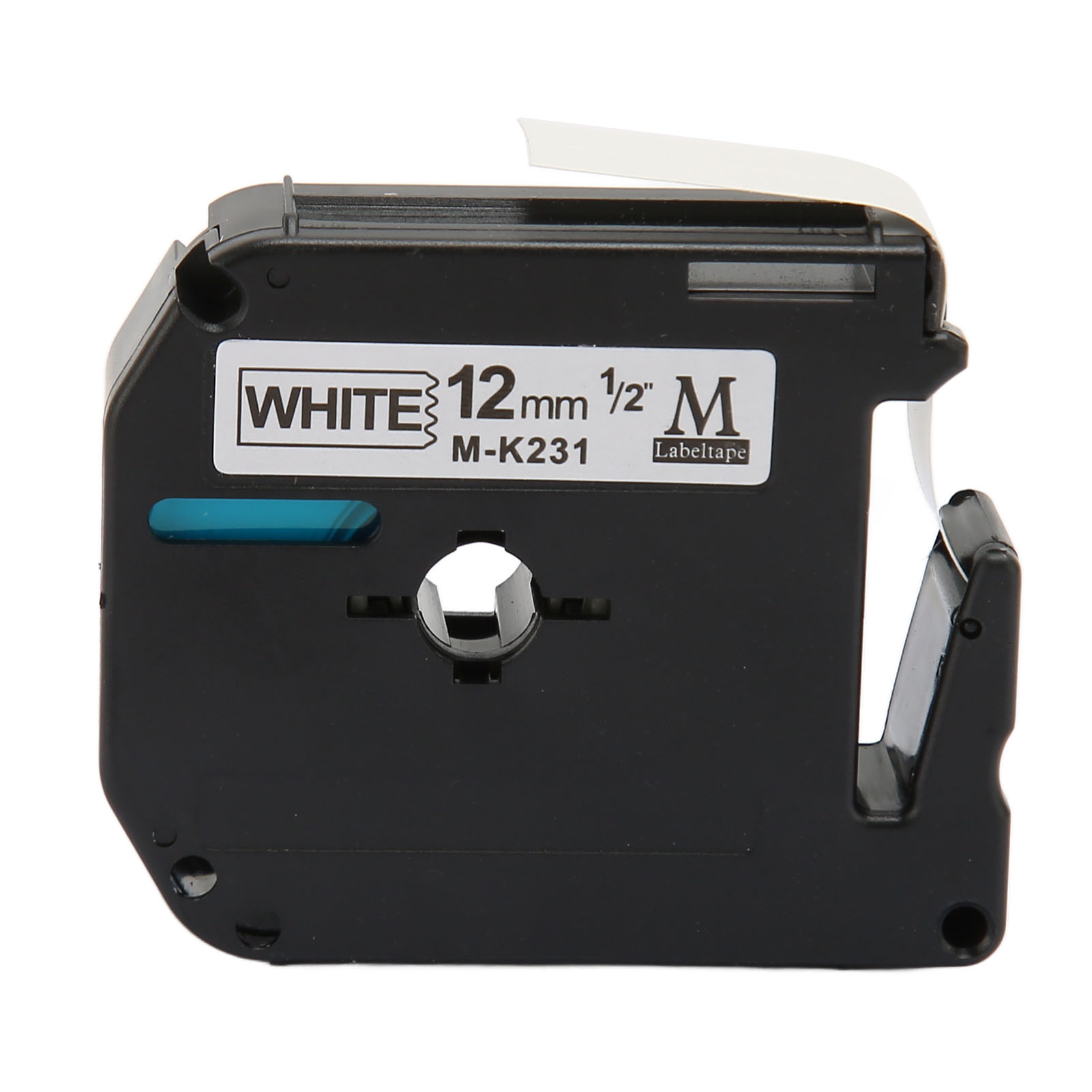 Schwarzes Etikettenband Auf Weißem Hintergrund, 7 M Länge, Klare Druckqualität, Wasserfest, Klebestreifen Für Drucker Lm210d, Lp420 Und Lm500ts, 12 Mm / 0,47 Zoll