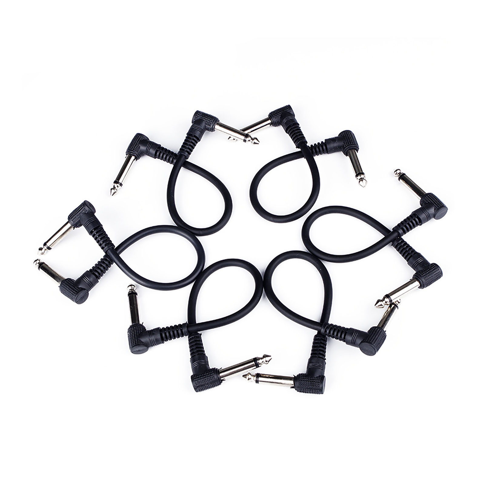Mono-klinkenkabel (6,35 Mm), Geräuschunterdrückend, Kupferkern, Für Gitarrenpedale, 6er-patchset
