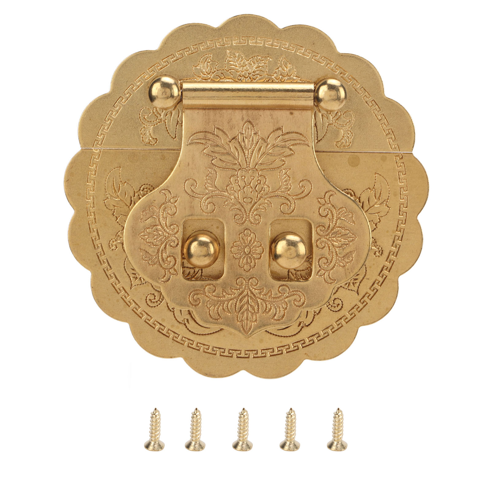 Riegelschloss Aus Messing, 8 Cm Durchmesser, Retro-design, Rostbeständig, Metall-vorhängeschloss Für Schränke Und Holzkisten