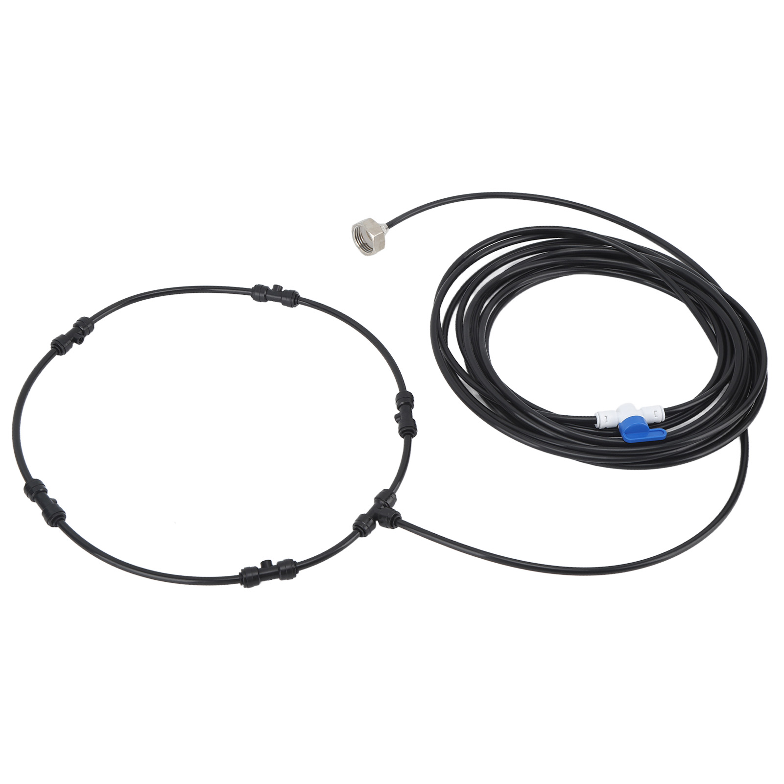26 Fuß Langes Nebelschlauch-set Für Den Außenbereich, Lüfteradapter, 3/4-zoll-ringsprüher, Nebelkühlungssystem, Kühlkopf, Bewässerung (usa)