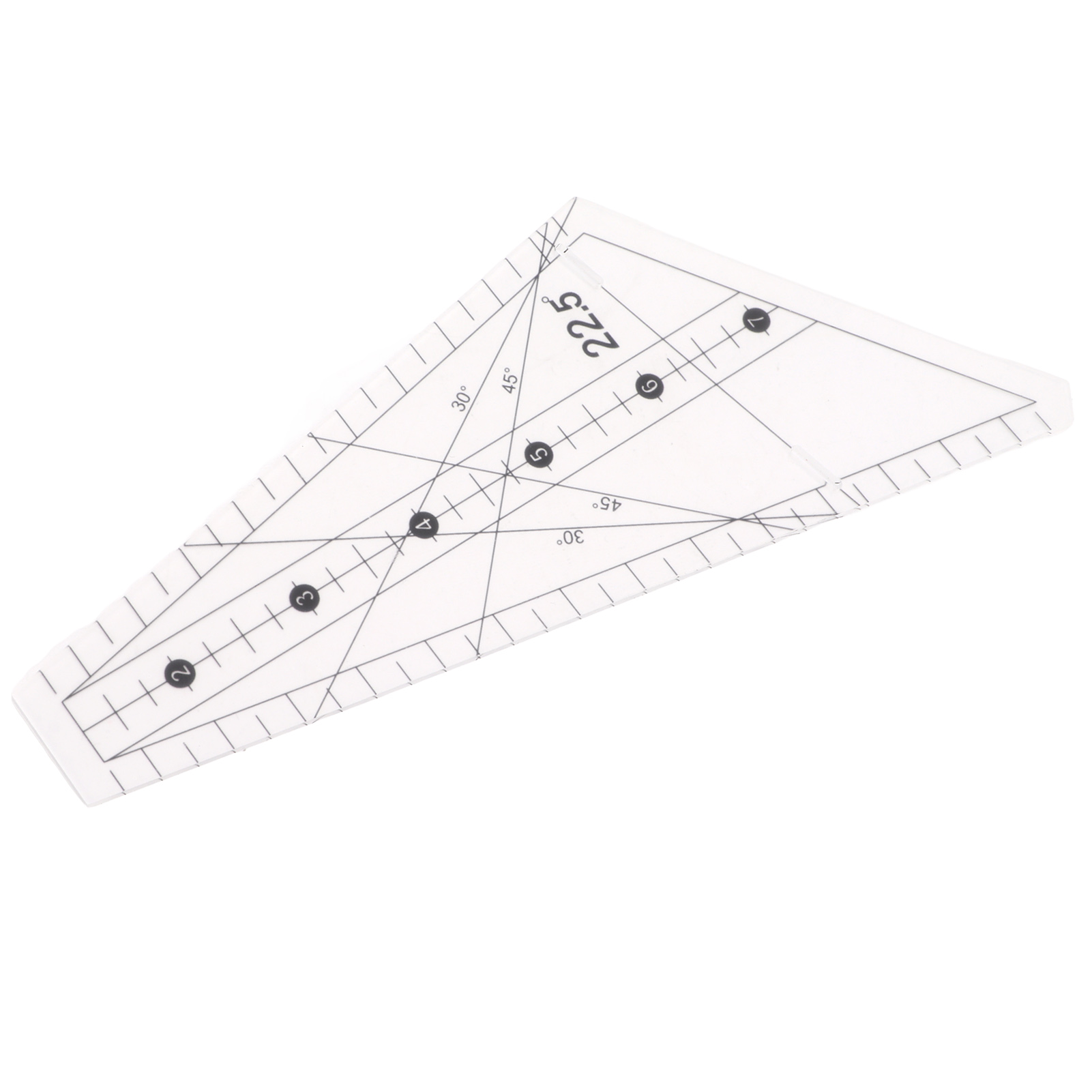 Transparentes Quiltlineal (22,5 Grad), Schneidewerkzeug Mit Schlitzen Für Diy-nähprojekte, 12-teilig