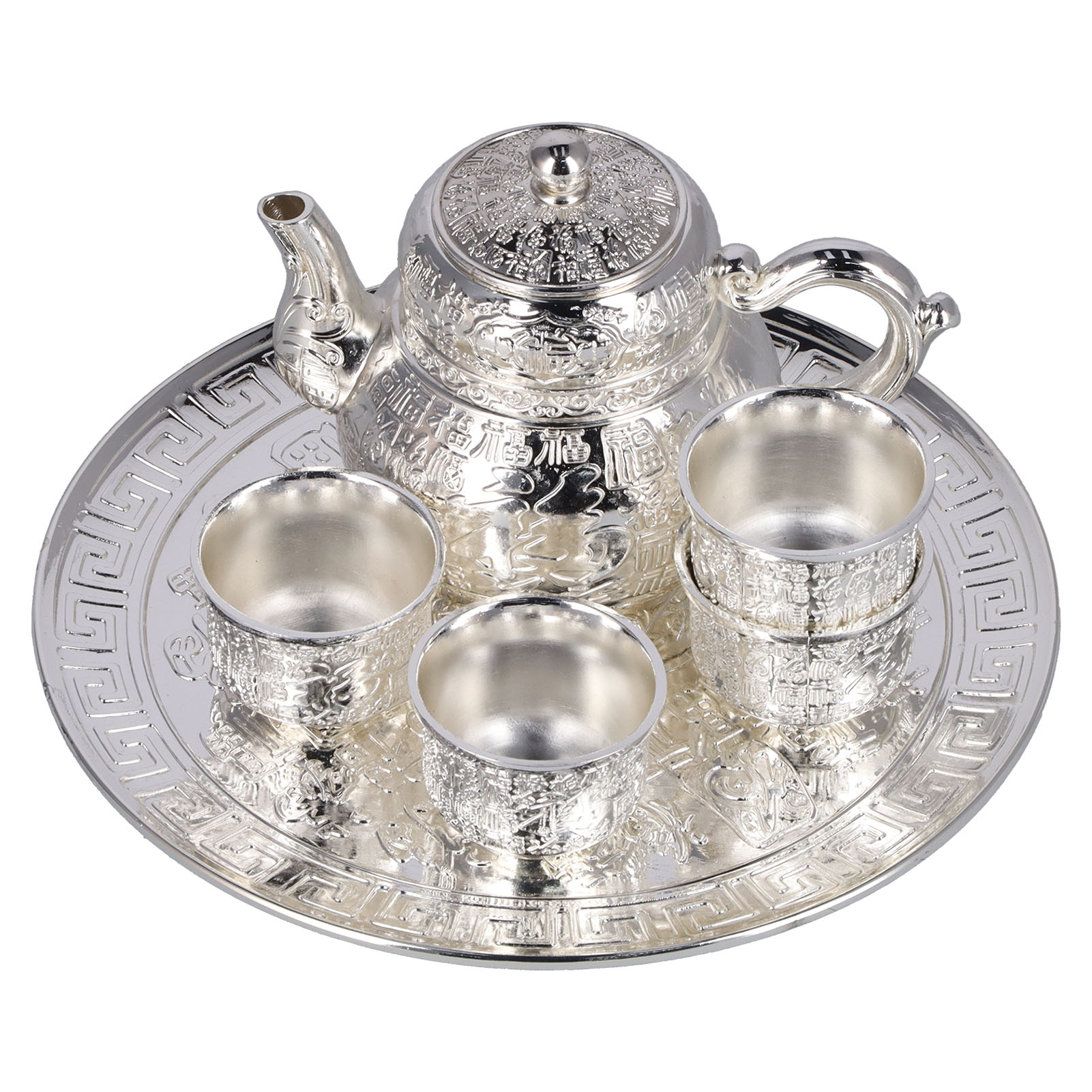 Set Aus Elegant Geschnitzten Retro-teekannen, Glatten Linien, Formstabil, Rostfrei, Kaffeekannen-geschenkset
