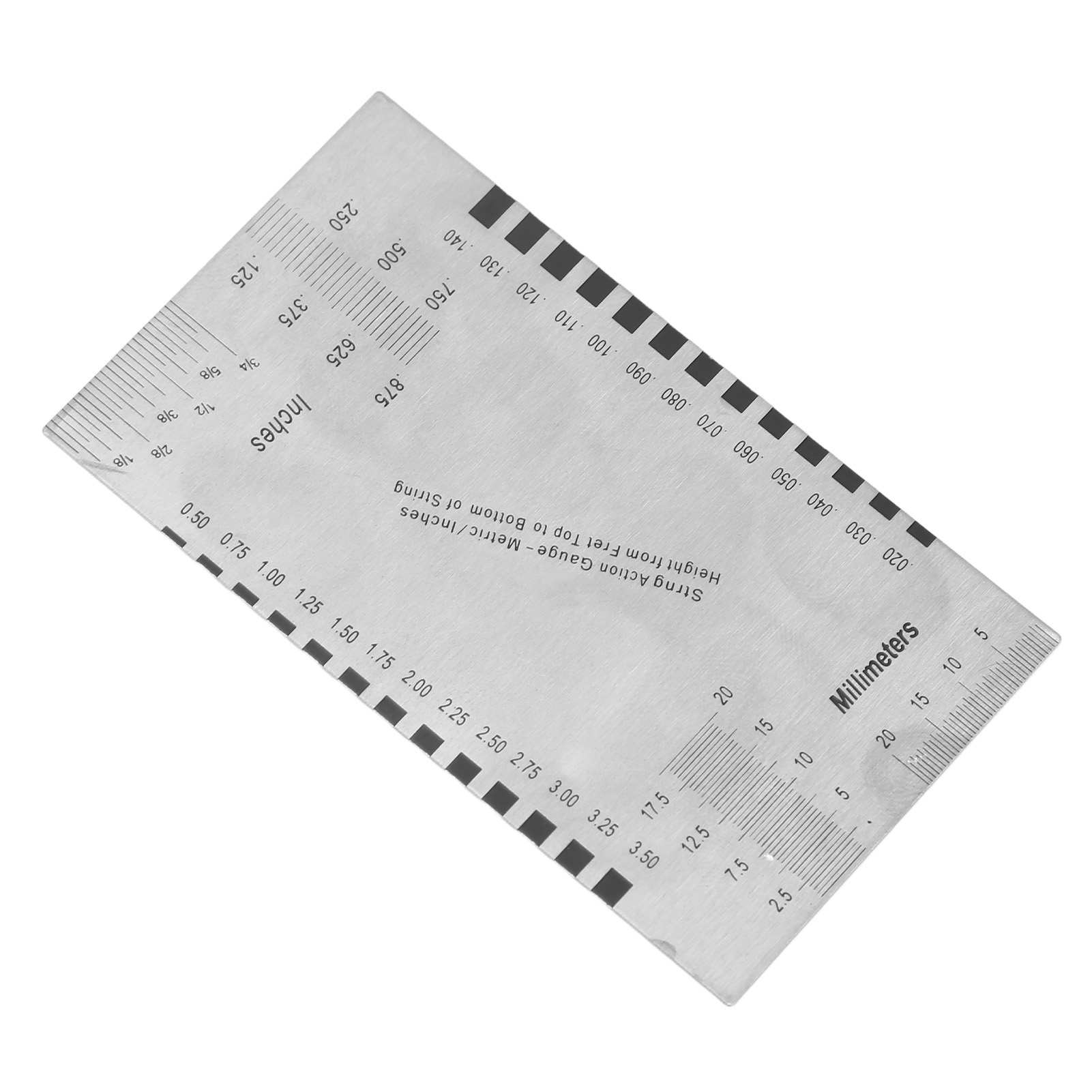 Stimmlineal Aus Edelstahl, Multifunktionale, Transparente Skala Zum Stimmen Und Warten Von Gitarren