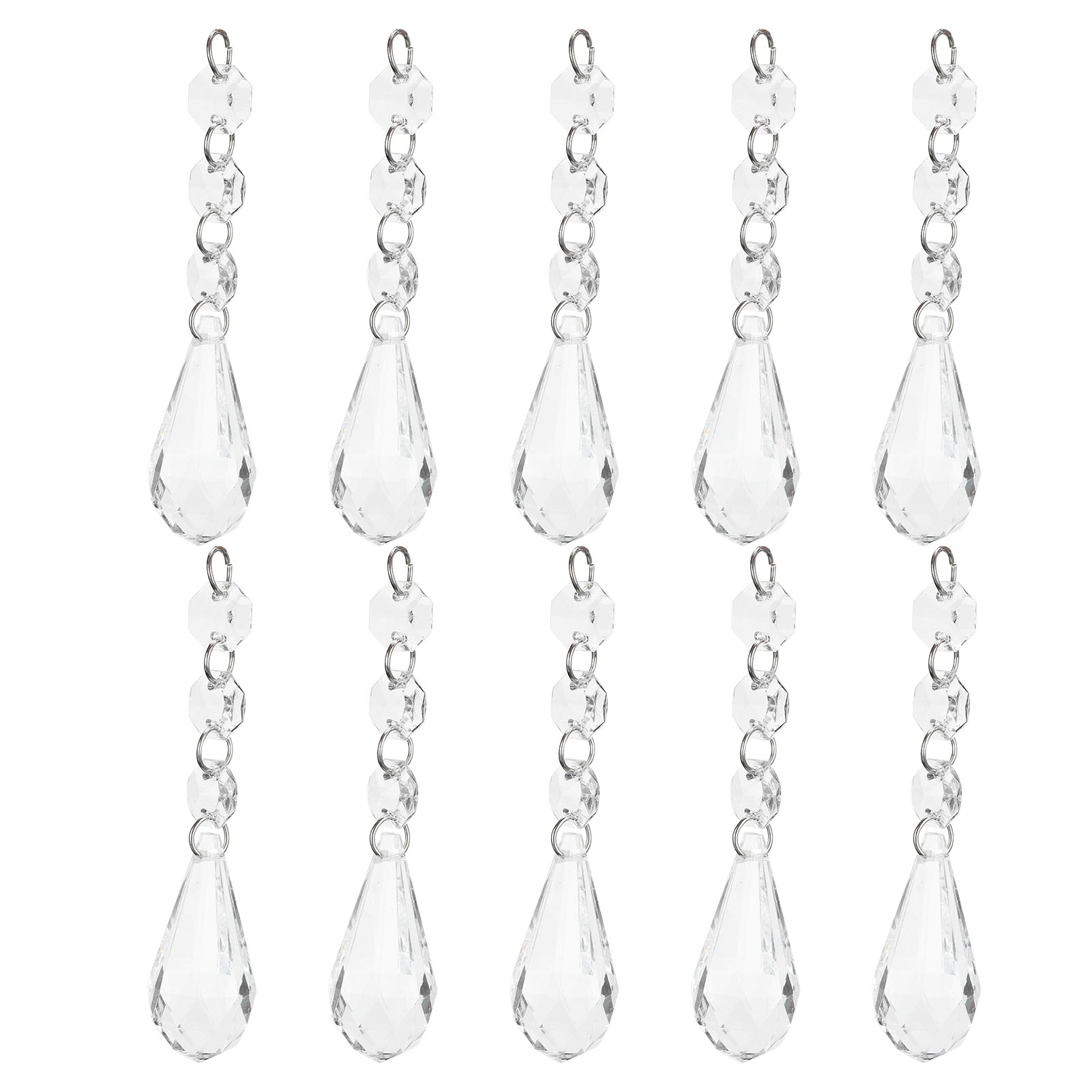 Set Mit 10 Tropfenförmigen Acryl-anhängern Für Kronleuchter, Deckendekoration, Hängeperlen