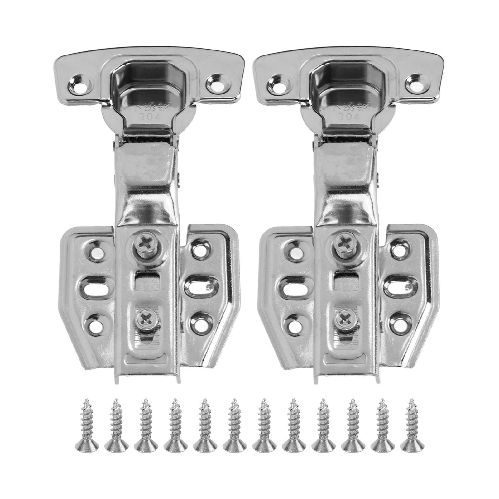 Stück Edelstahl-scharniere Für Küchen- Und Badezimmerschränke, 2,0 Mm Dick, Öffnungswinkel 105–110°, Mit Geräuschdämpfung Und Soft-close-mechanismus, Für Weite Öffnungswinkel.