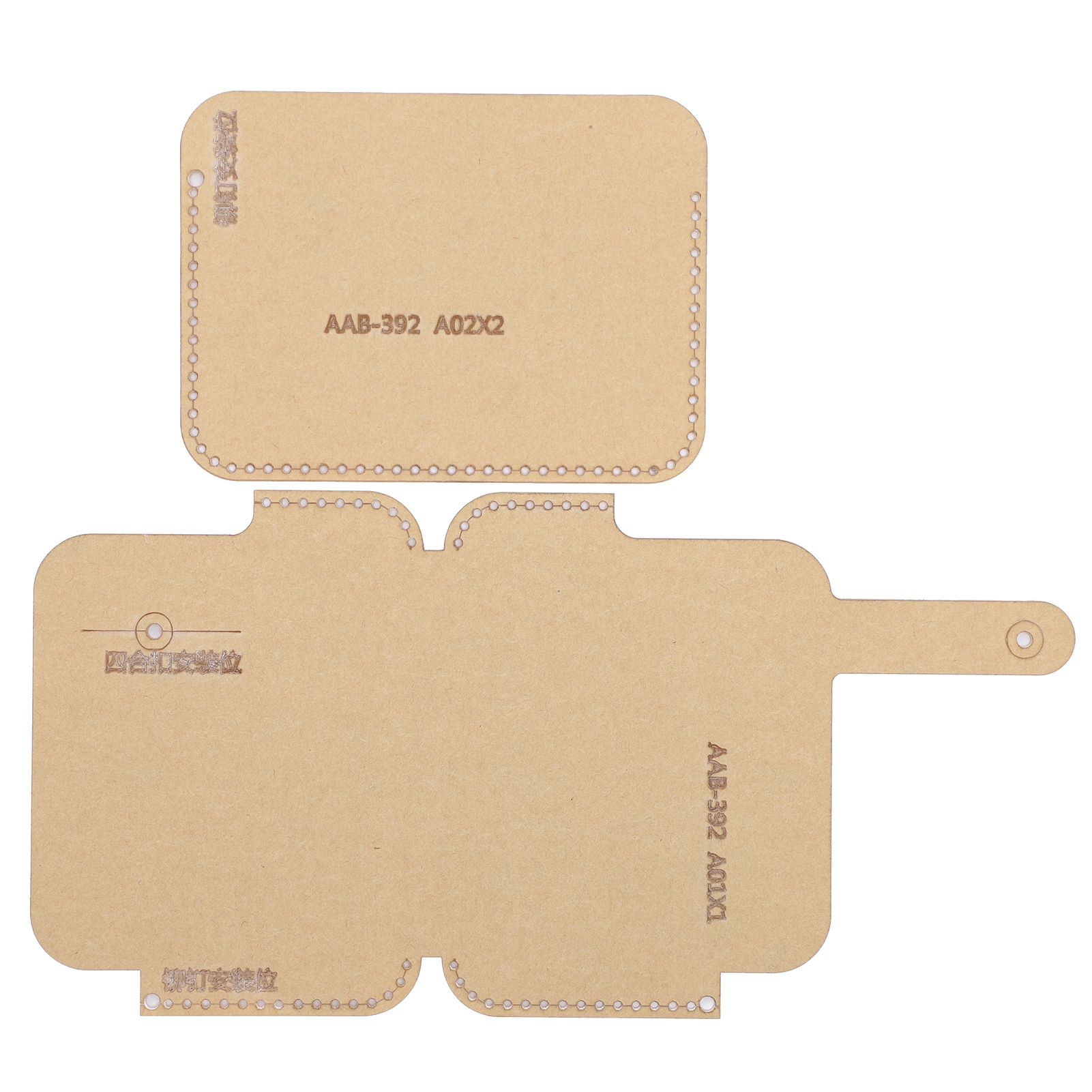 Set Mit 2 Transparenten Acryl-lederschablonen, Diy-bastelwerkzeug, Bastelschablonenkarte, Aab-392