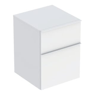 Geberit Seitenschrank iCon 45x60x47,6cm, 2 Laden, we. ma/Gr we. ma