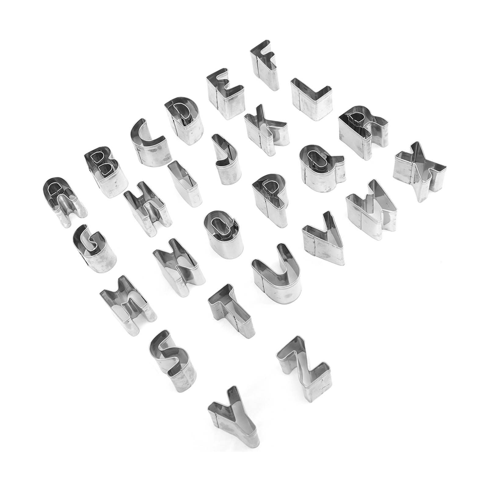 26 Ausstechformen Aus Edelstahl In Großbuchstaben, Buchstaben-set Für Kekse, Backwaren, Kuchen Und Pralinen