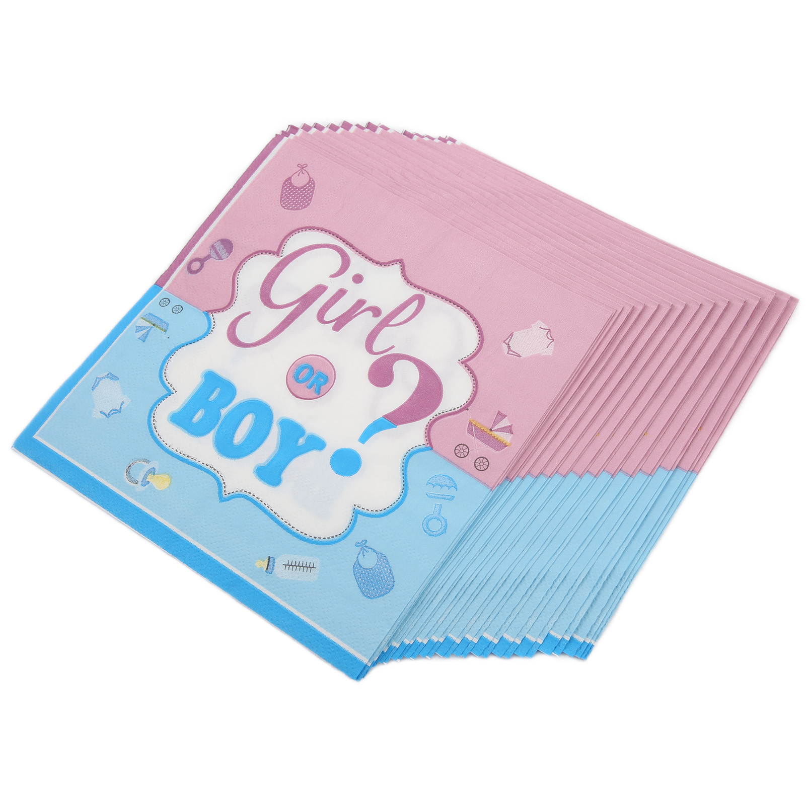 32 Wunderschöne Und Strapazierfähige Papierservietten Für Mädchen Und Jungen, Perfekt Für Babypartys