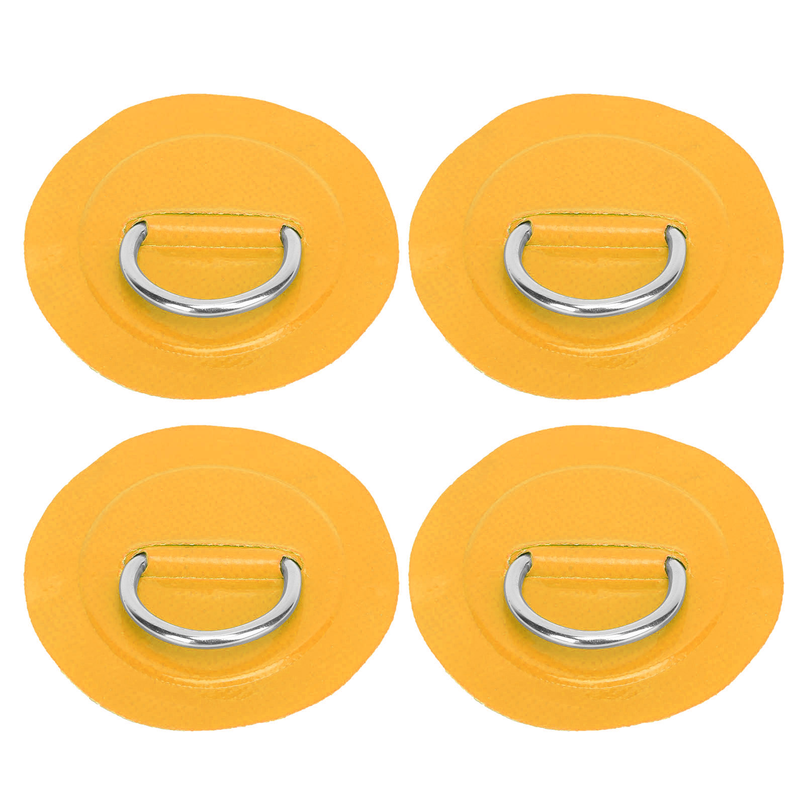 Set Mit 4 Elastischen Pvc-bändern Mit D-ringen Aus Edelstahl Und Gelben Laschen