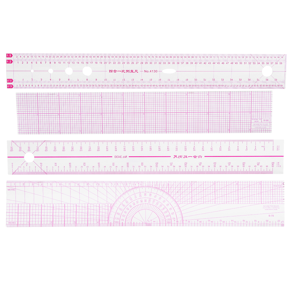 Set Mit 3 Multifunktionalen Nählinealen, Maßwerkzeugen Für Kleidungsstücke, Modedesign-schablone