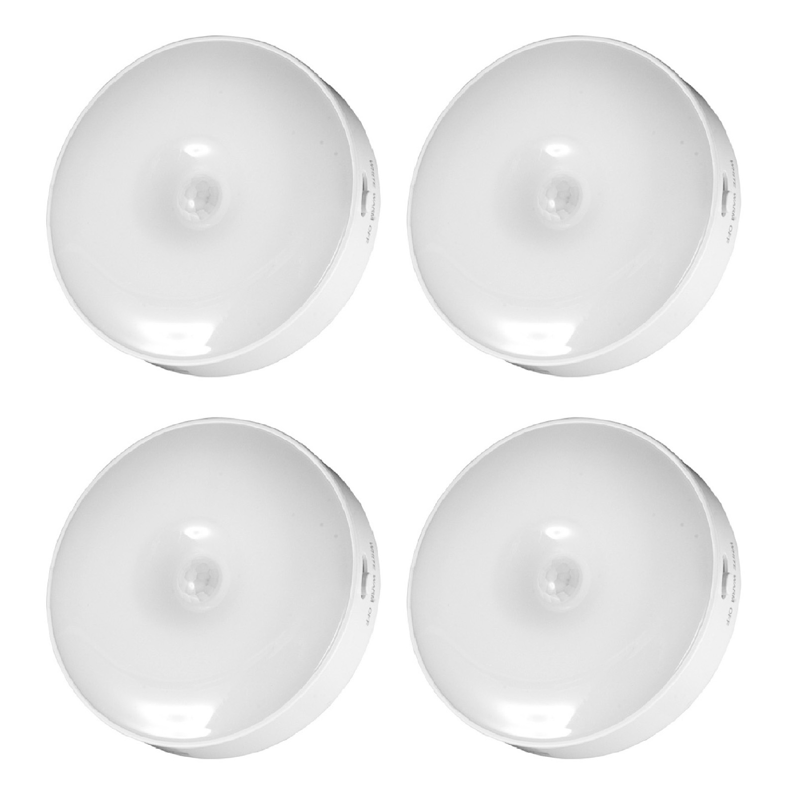 Set Mit 4 Wiederaufladbaren Led-bewegungsmelderlampen, Automatisches Warmweißes Nachtlicht Für Zuhause