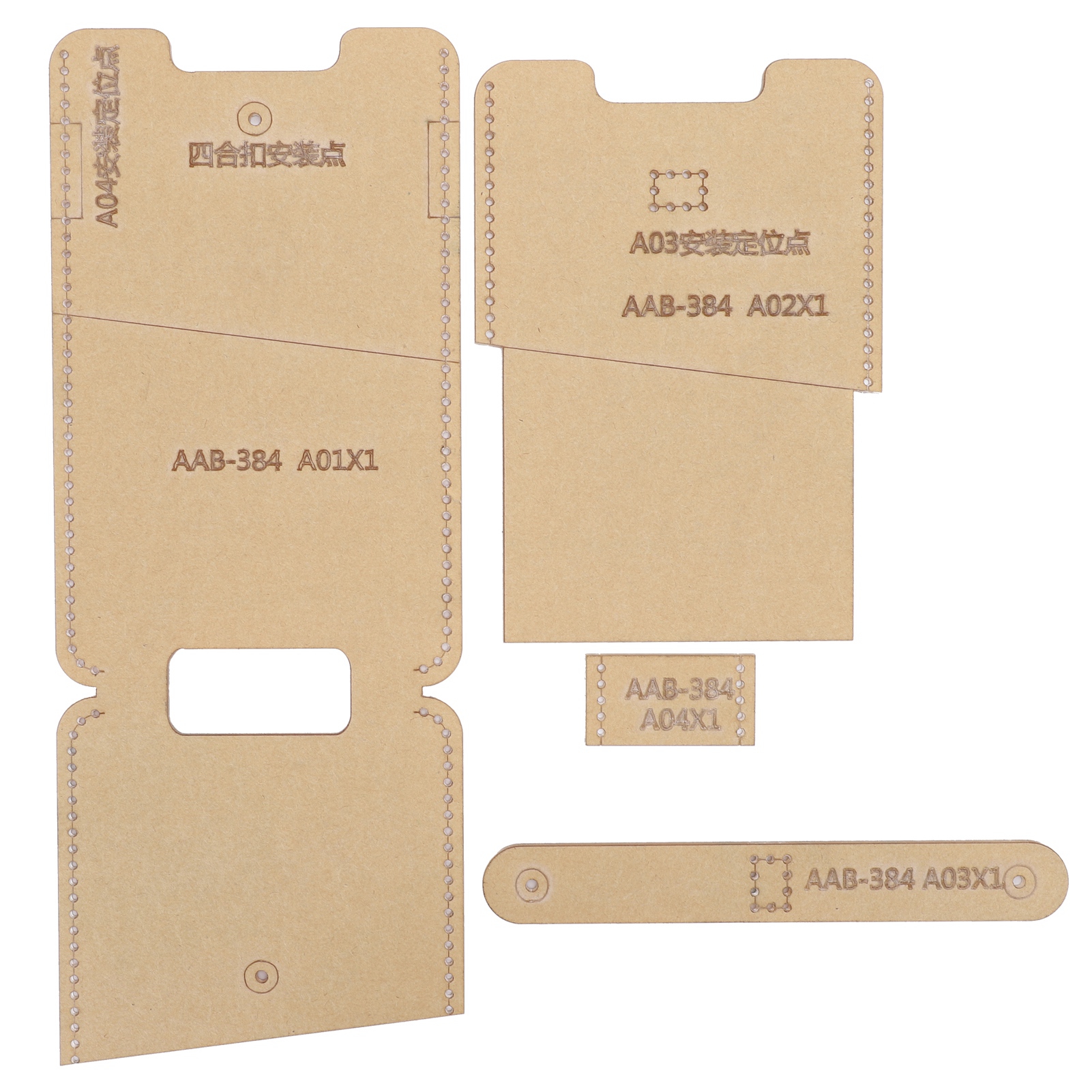 Set Mit 4 Acryl-schablonen Für Diy-handyhüllen, Ledermusterform, Bastelschablone