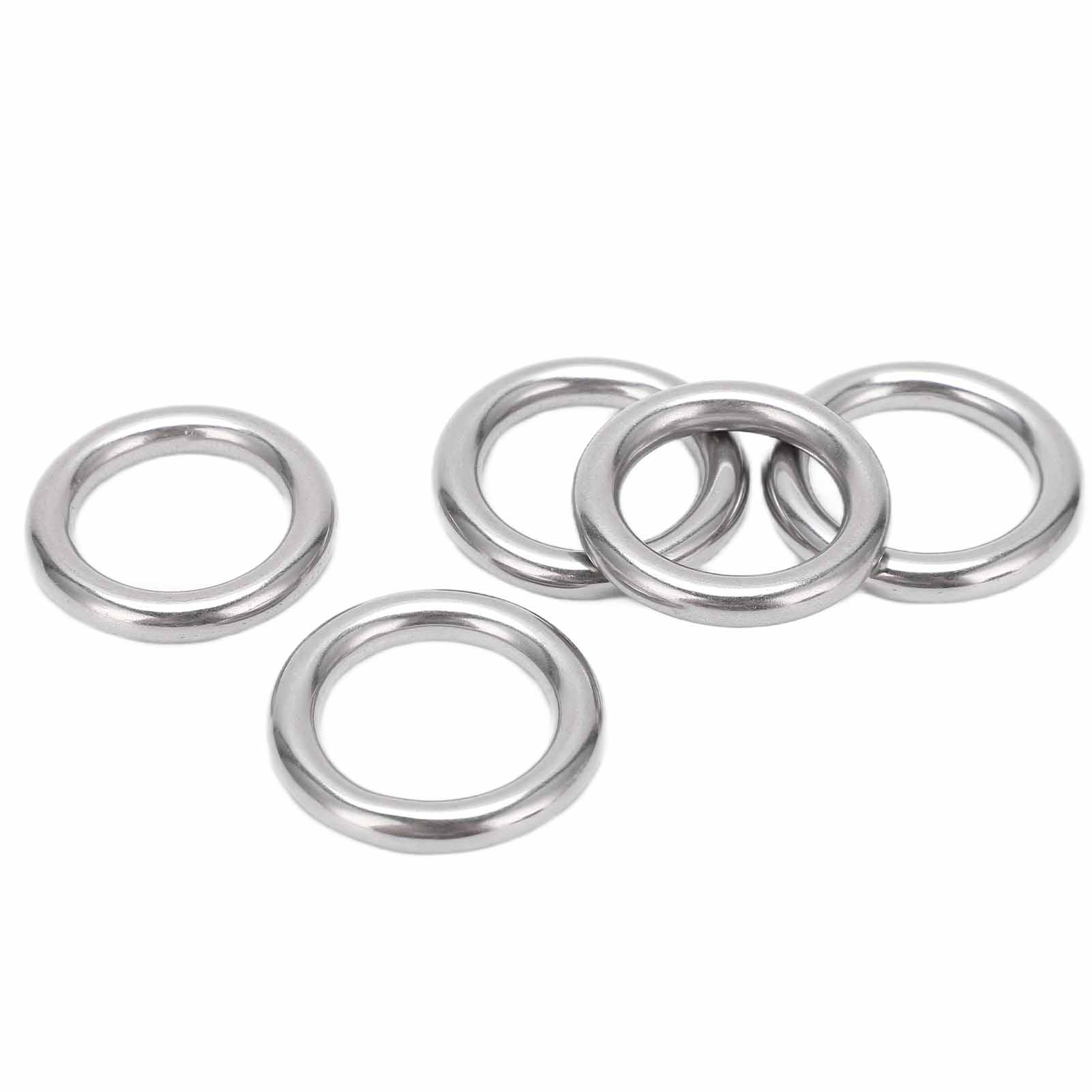 Stück Runde Bootsringe Aus Edelstahl 304, Nahtlos Geschweißt, O-förmiger Haken Für Yoga-hängematten, 6 X 25 Mm