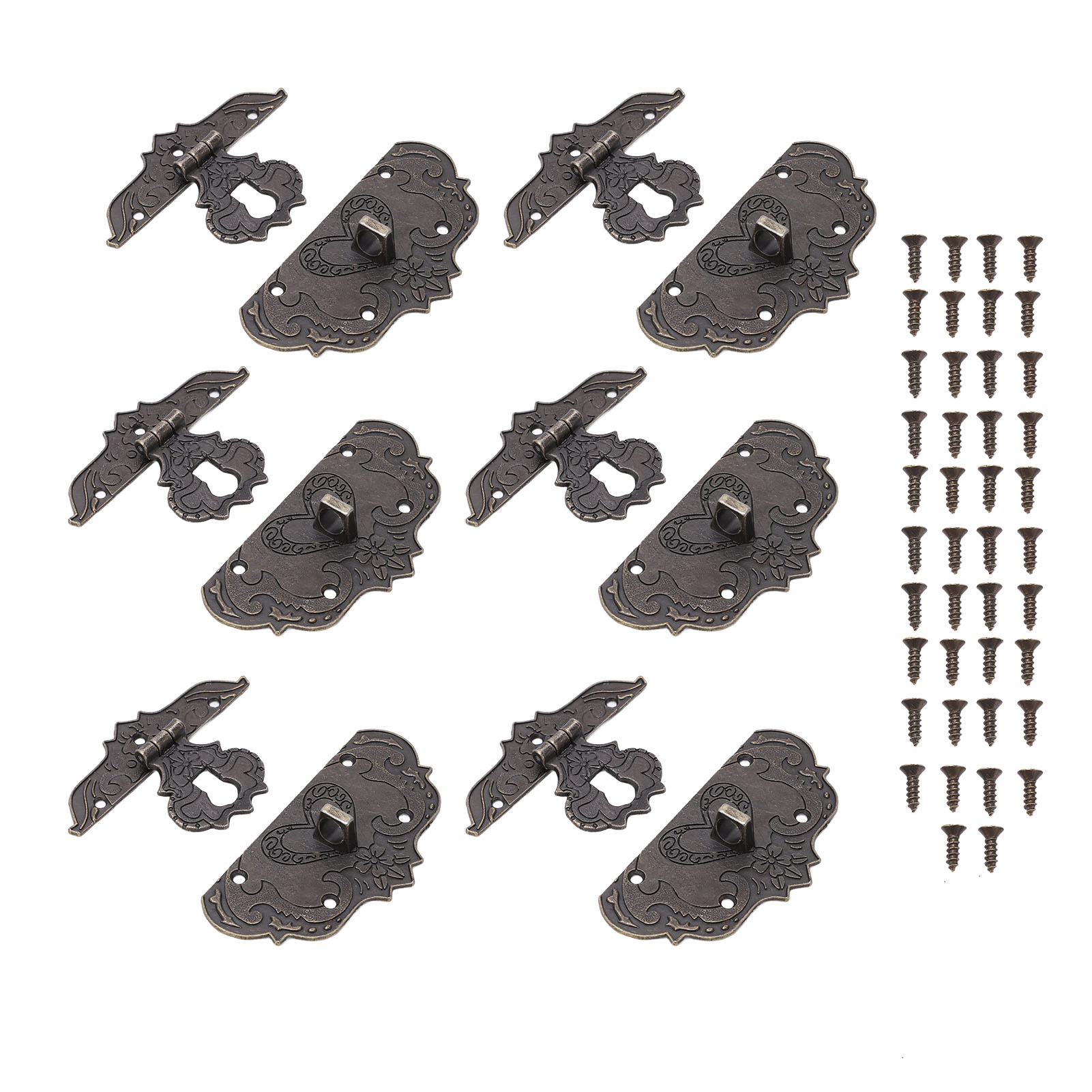 Schachtel Mit 6 Metallverschlüssen Im Vintage-stil, Robust Und Langlebig, Rostbeständige, Galvanisierte Oberfläche, Vielseitige Verschlüsse Für Schmuck Und Schachteln
