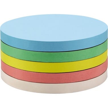 Magnetoplan Kommunikationskarte rund, Ø 190 mm, 500 Stück, sortiert, D 190 mm, 500 BL