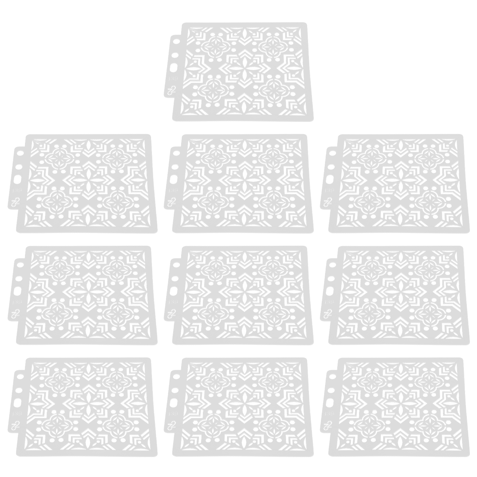 10 Mandala-schablonen Zum Malen Und Zeichnen, Wiederverwendbare Vorlagen Für Diy-bastelarbeiten, Künstlerbedarf