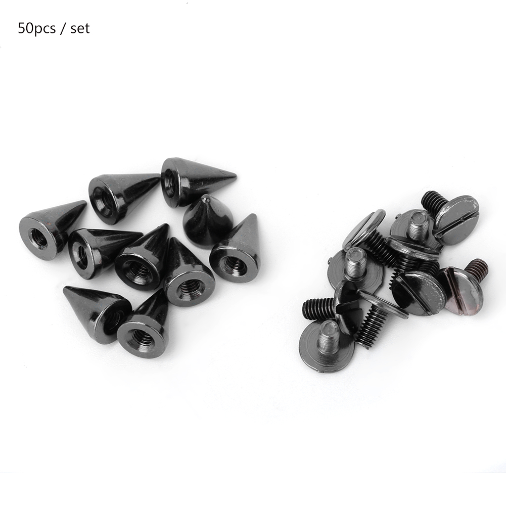 50 Punk-nieten 7x10mm Kugelnieten Für Leder Diy Kleidungsdekoration (metallfarbe)