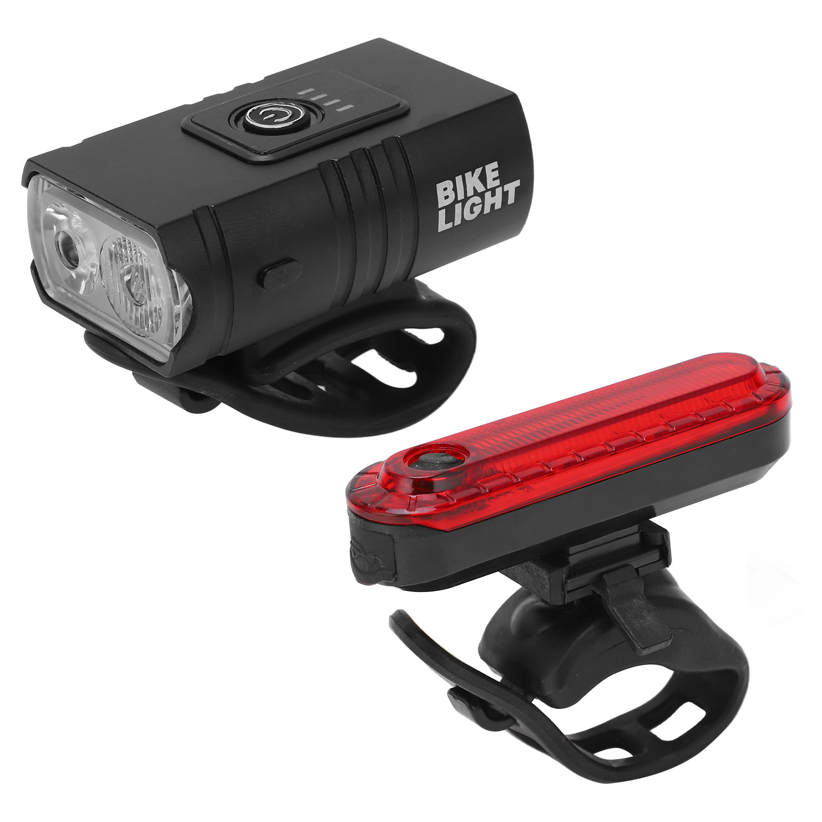 Superhelles, Per Usb Wiederaufladbares Fahrradset, Vorder- Und Rücklicht, Aluminiumkoffer.