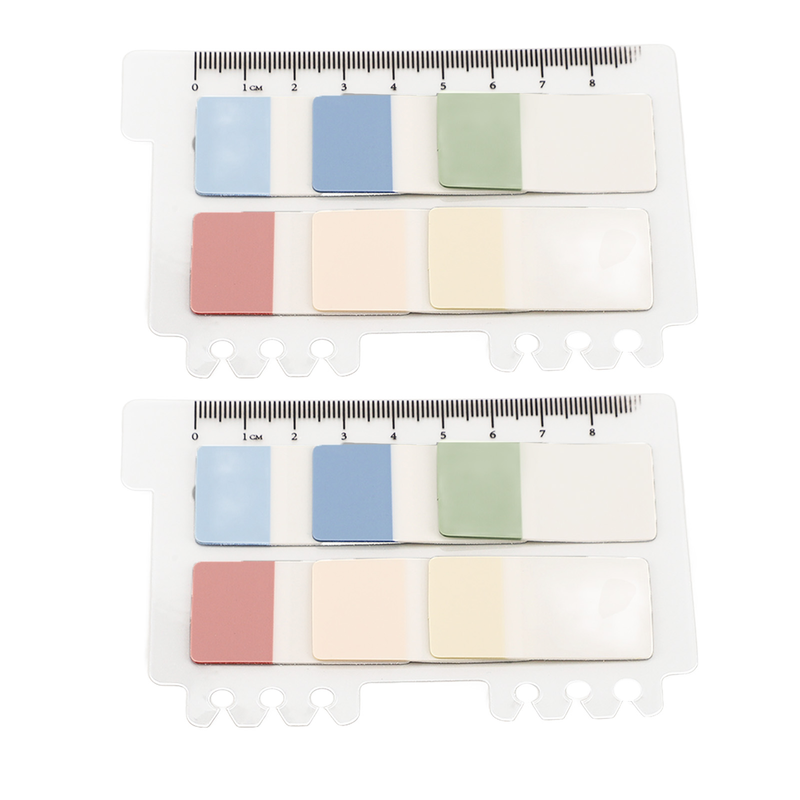 Set Mit 2 Transparenten Notizblöcken In 6 Farben, Morandi, Durchscheinende, Wasserfeste Pet-aufkleber Zum Abheften Und Beschriften