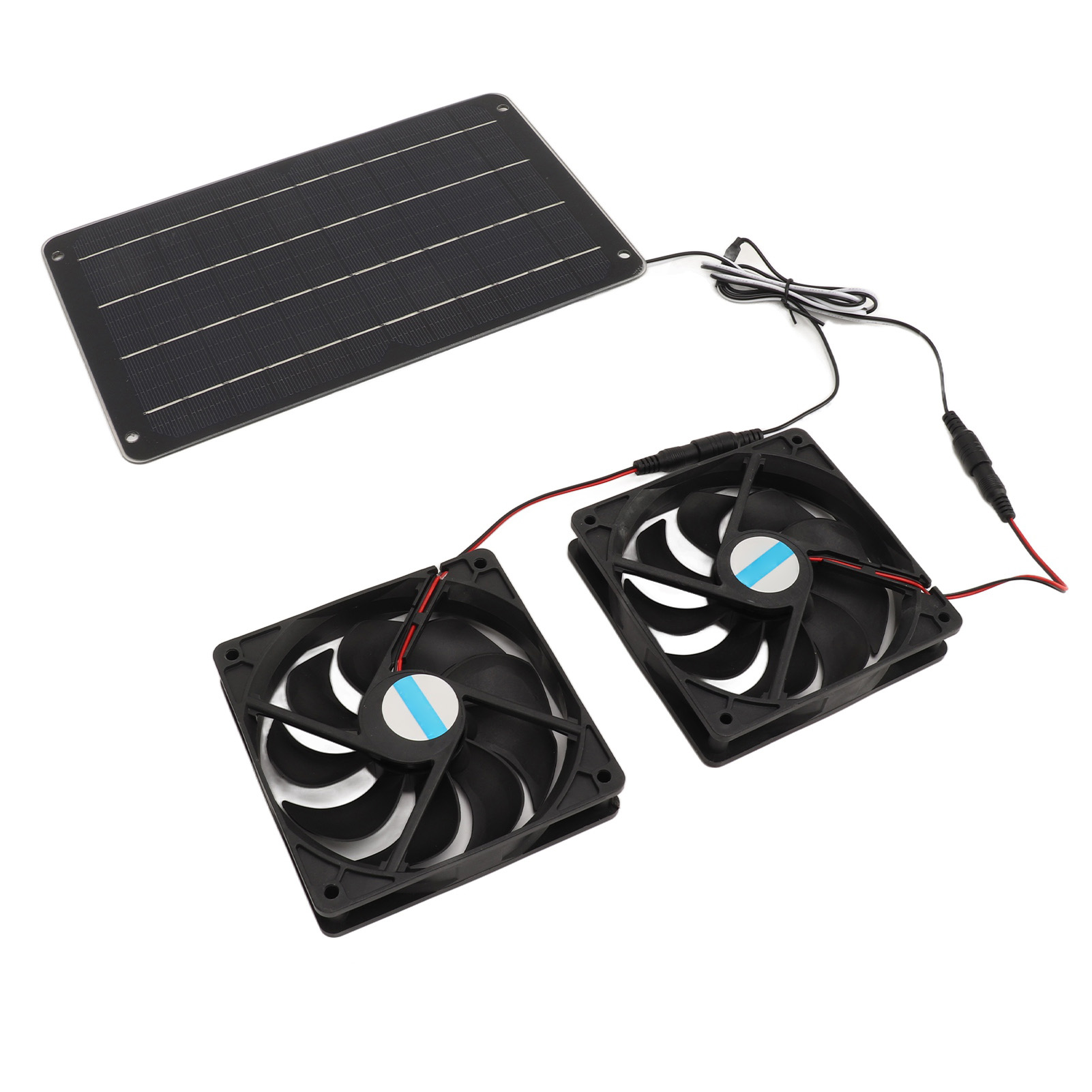 20-w-doppelsolarventilator Mit Schalter Für Hühnerstall, Gewächshaus, Hundehütte, Wärmeableitung, Belüftungsset, Solarpanel