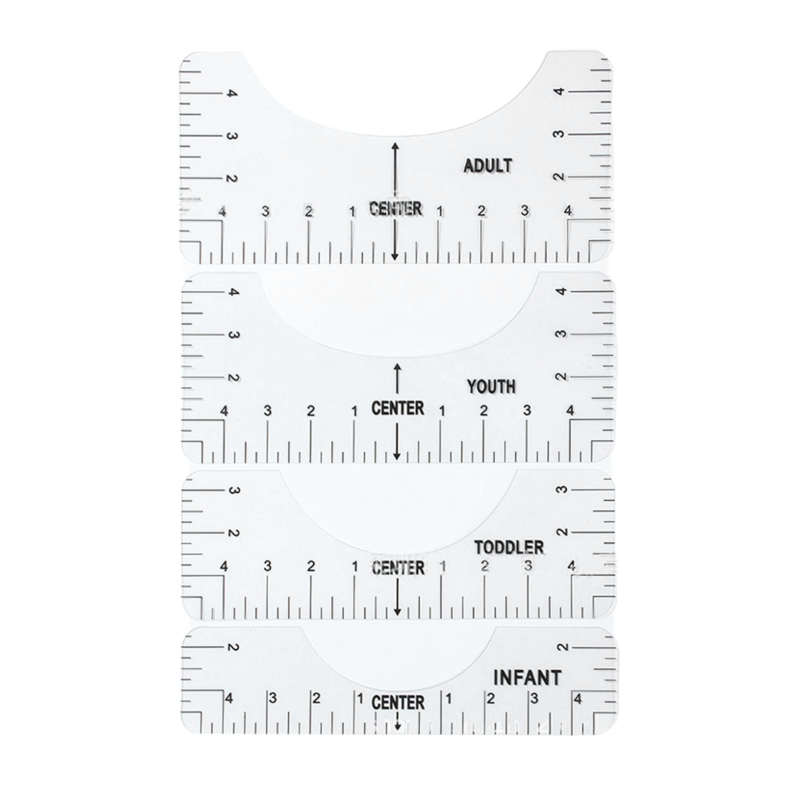 4-teiliges T-shirt-faltlineal, Transparent, Glatt, Scharfe Ecken, Kunststoff-ausrichtungshilfe Für Den Heimgebrauch