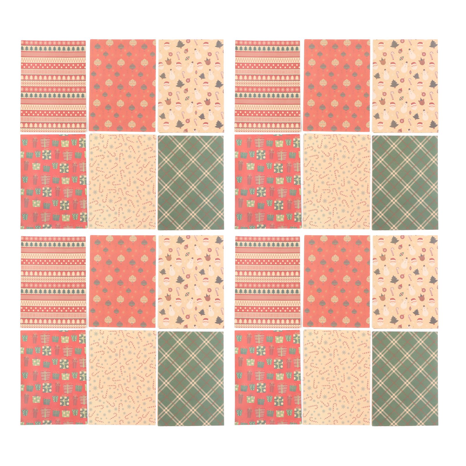 Weihnachtsgeschenkpapier, 4 Rollen, 70 X 50 Cm, Klassisches Kraftpapier, Diy-dekorations- Und Bastelpapier