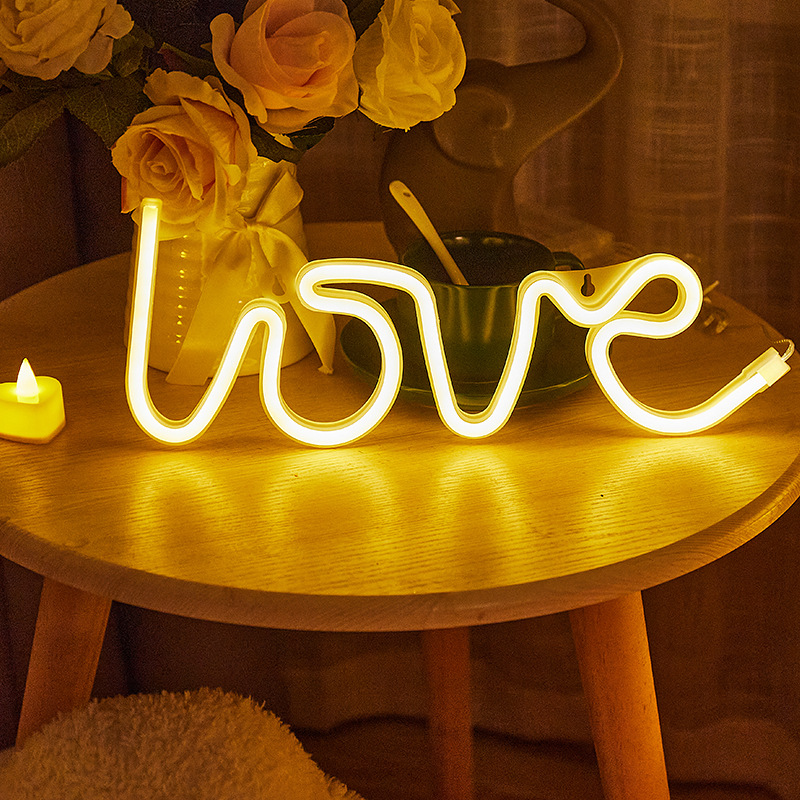 Led-neonherz Aus Ps Und Acrylplatte, Liebeslampe Mit Aufhängelöchern Für Liebeserklärungen, Hochzeiten Und Heiratsanträge, Warmes Licht, Batteriebetrieben