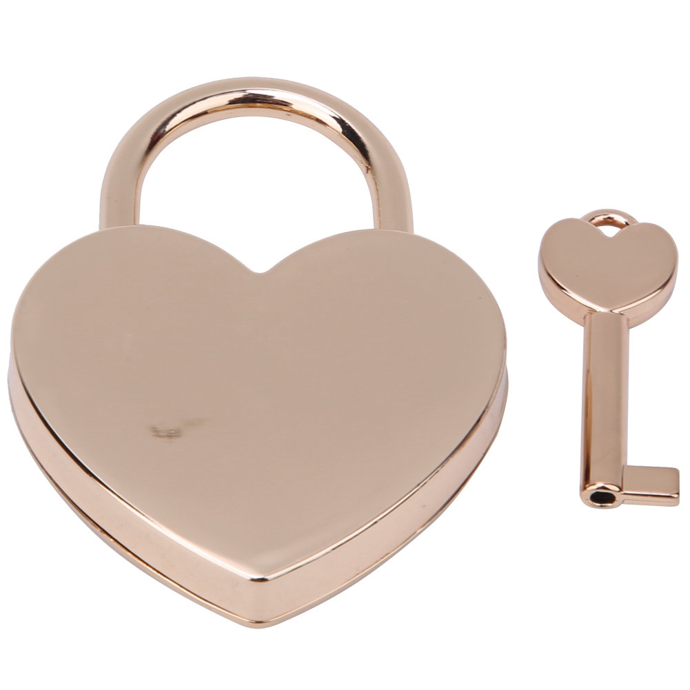 Set Mit 2 Vintage-herzschlössern Aus Metall Mit Schlüssel, Bastelbedarf, 45 X 59 Mm, Roségold