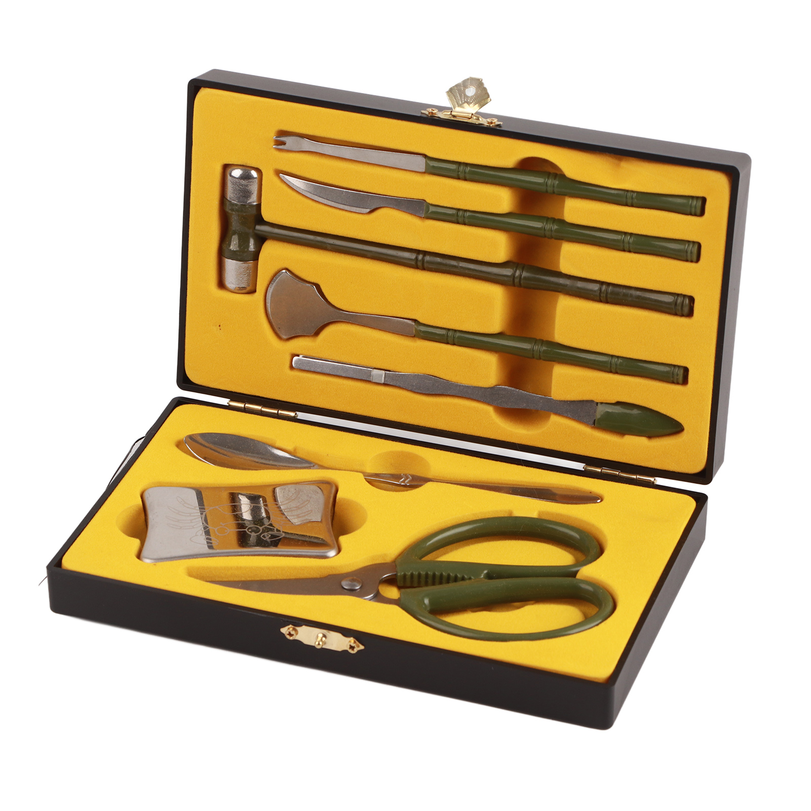 Set Mit 8 Schalentierknackern Aus Edelstahl Für Hummer Und Krabben, Inklusive Knackwerkzeug Und Geschenkbox