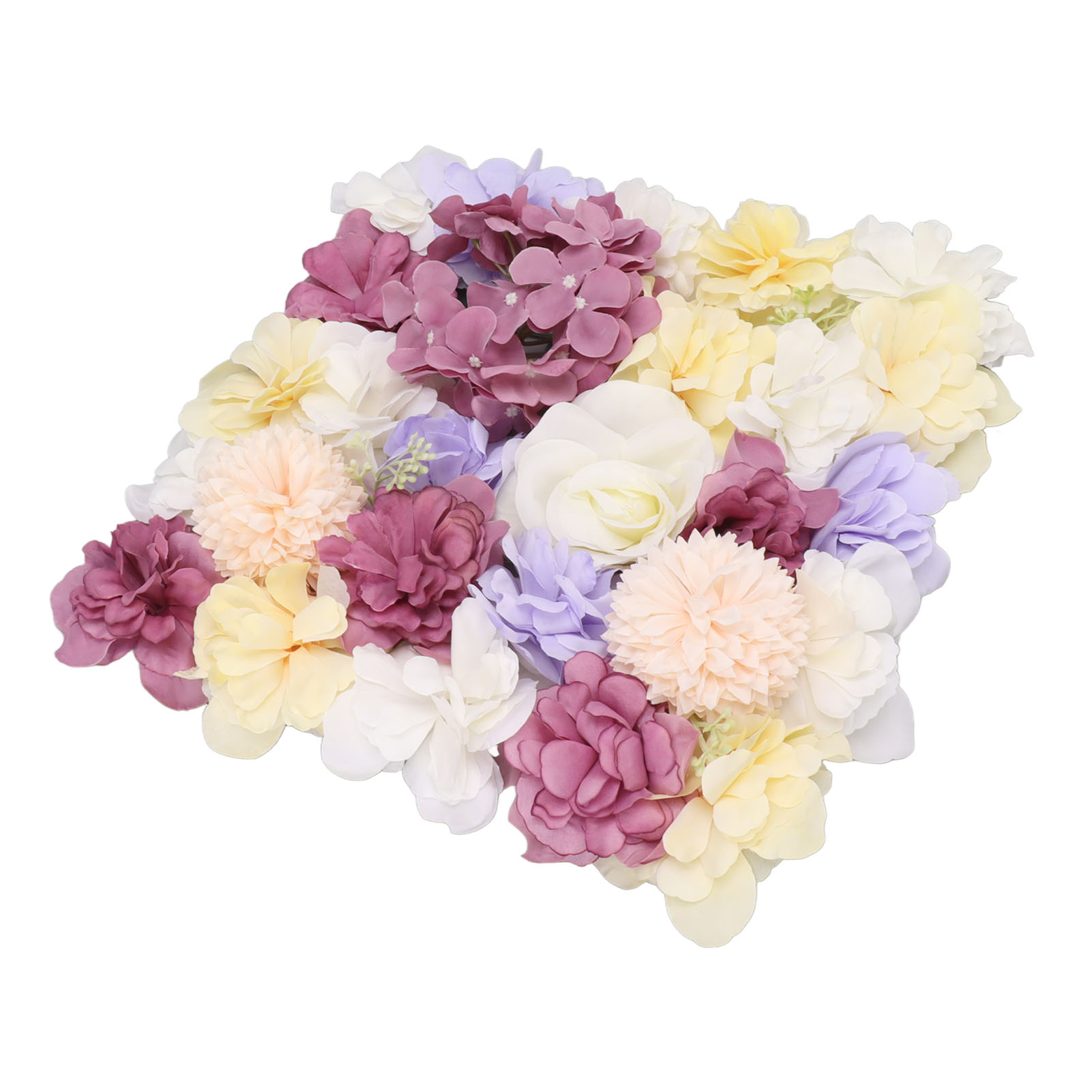 Wandpaneele Aus Künstlichen Blumen, Wanddekoration Mit Simulierten Seidenrosen Für Hochzeiten, Partys, Bühnenhintergründe, 38 X 38 Cm, Lila
