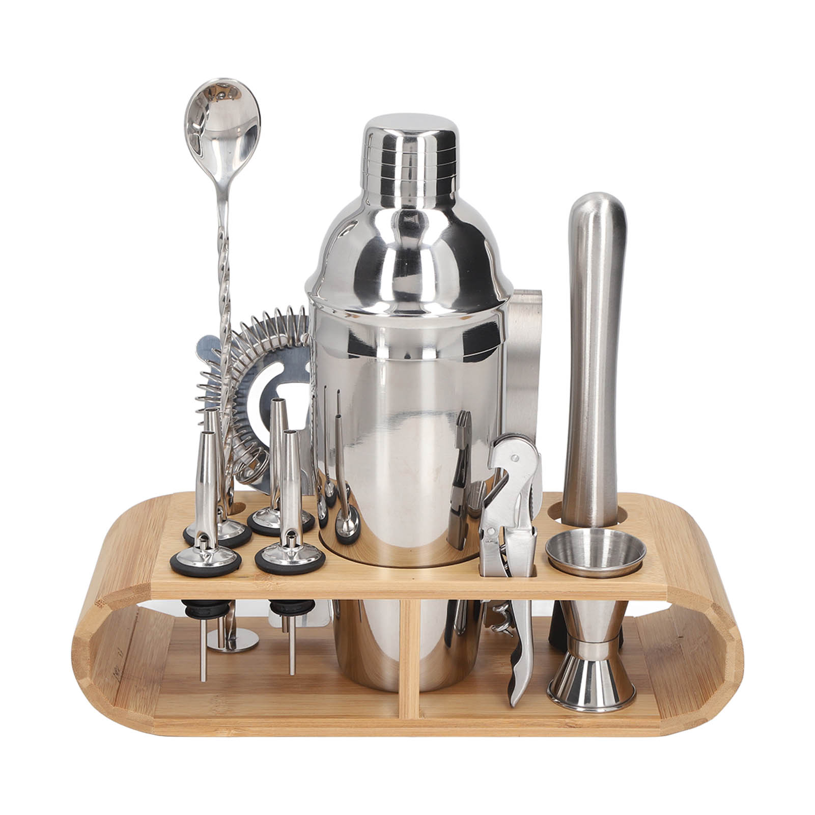 12-teiliges Barset Aus Edelstahl, Auslaufsicher, Leicht Zu Reinigen, Cocktailwerkzeugset, 750-ml-shaker