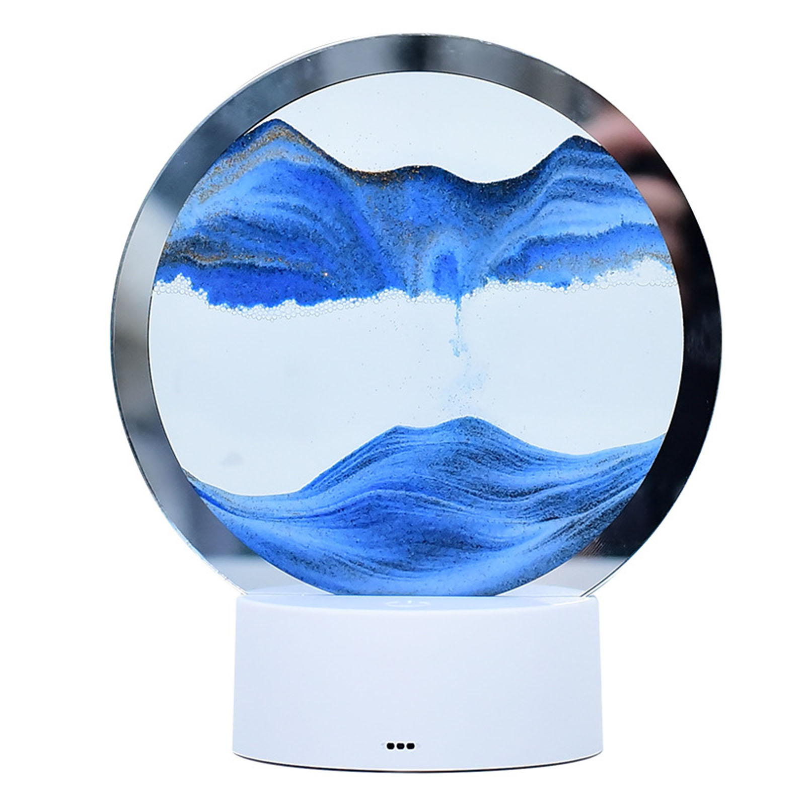 3d-sanduhr-tischleuchte Mit 7 Farben, Treibsand-nachttischlampe Für Schlafzimmer, Hotel, Grün Und Blau