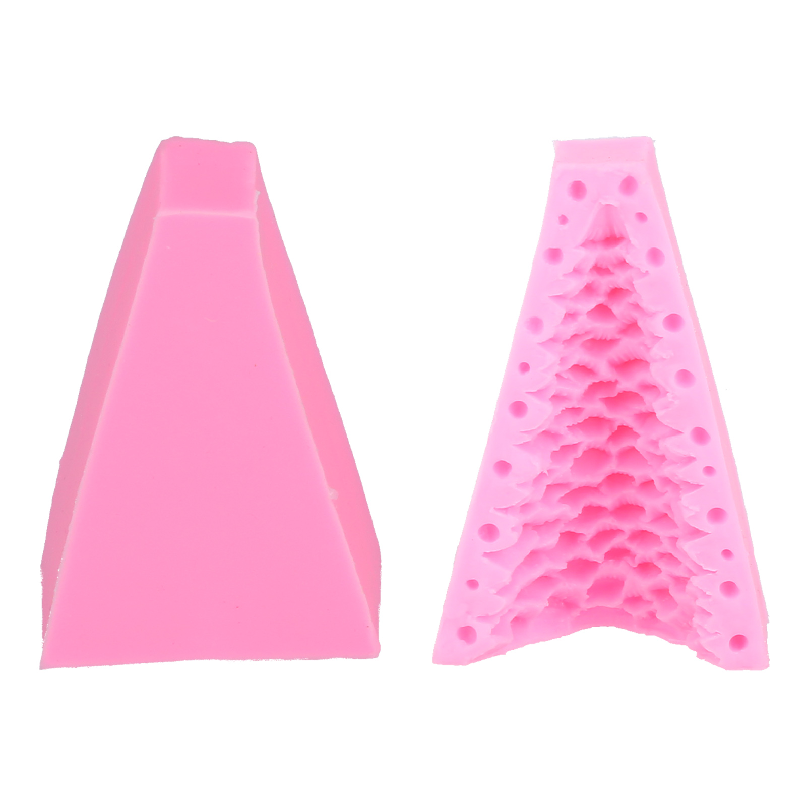 3d-weihnachtsbaum-silikonformen, 2er-set, Antihaftbeschichtet, Langlebig, Hitzebeständig, Für Zuckerpaste Und Selbstgemachtes Backen