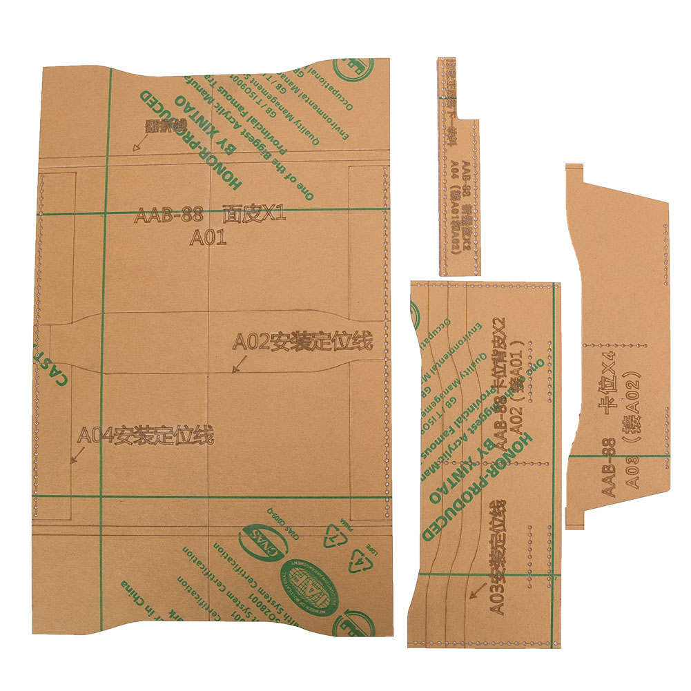 Rechteckige Acryl-schablone Für Lange Geldbörsen, Diy-nähvorlage Für Leder, Modellierwerkzeug