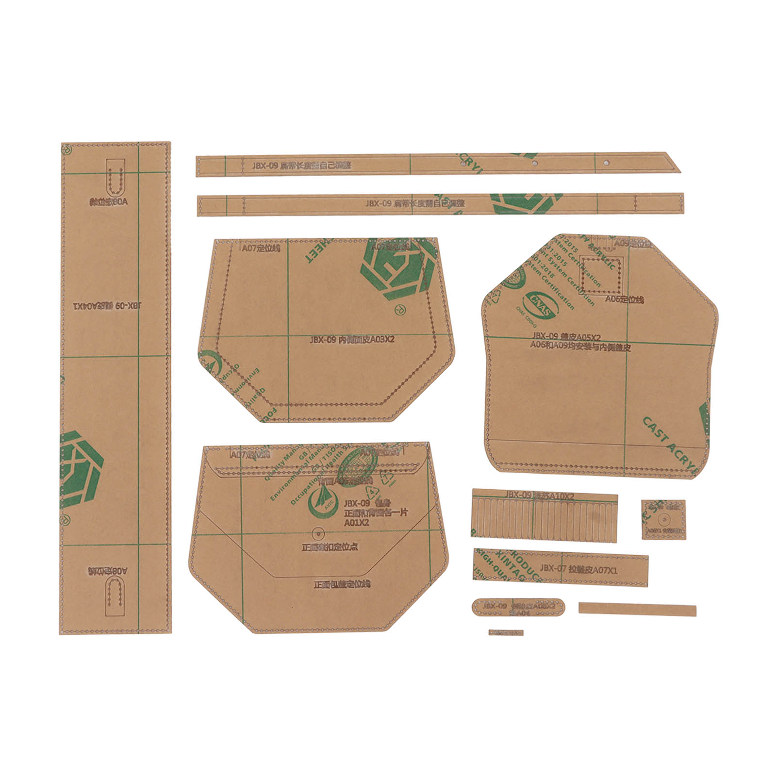Handtaschen-schablone, Transparentes Acryl, Höchste Präzision, Leder-schablone Für Diy-bastelarbeiten
