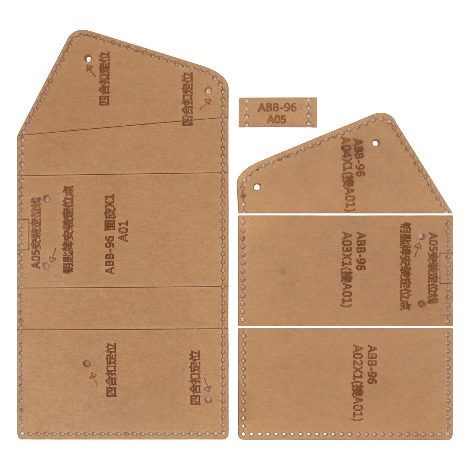 Professionelle Präzisions-acryl-schablone Für Geldbörsen, Multifunktionale Schneidevorlage, 5-teiliges Set Für Diy-projekte