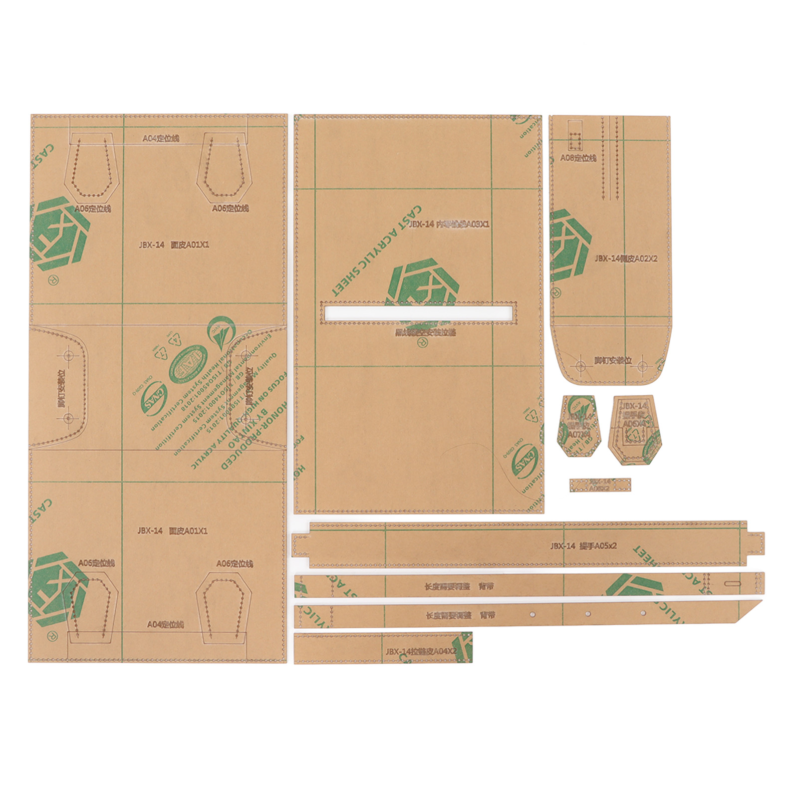 Präzise, Transparente Acryl-schablone Zum Zuschneiden Von Leder, Stabile Schablone Für Handtaschen Und Geldbörsen – Transparentes Design