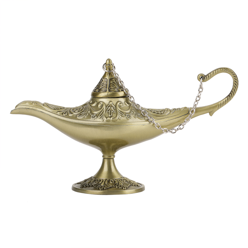 Seltene Retro-aladdin-wunderlampe, Leuchtender Dschinn, Bronzener Wunschtopf, Vintage-sammlung