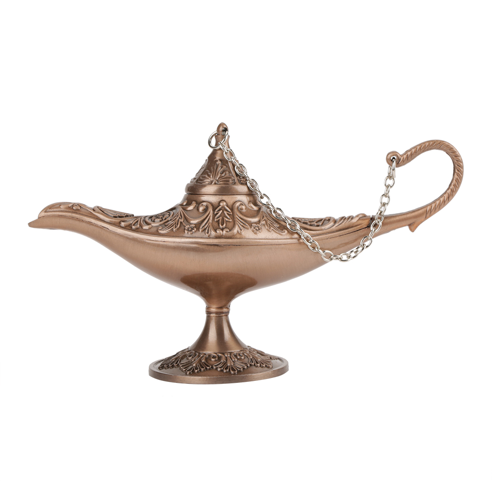 Seltene Retro-aladdin-wunderlampe, Leuchtender Dschinn, Sammlerstück: Kupfer-wunschtopf