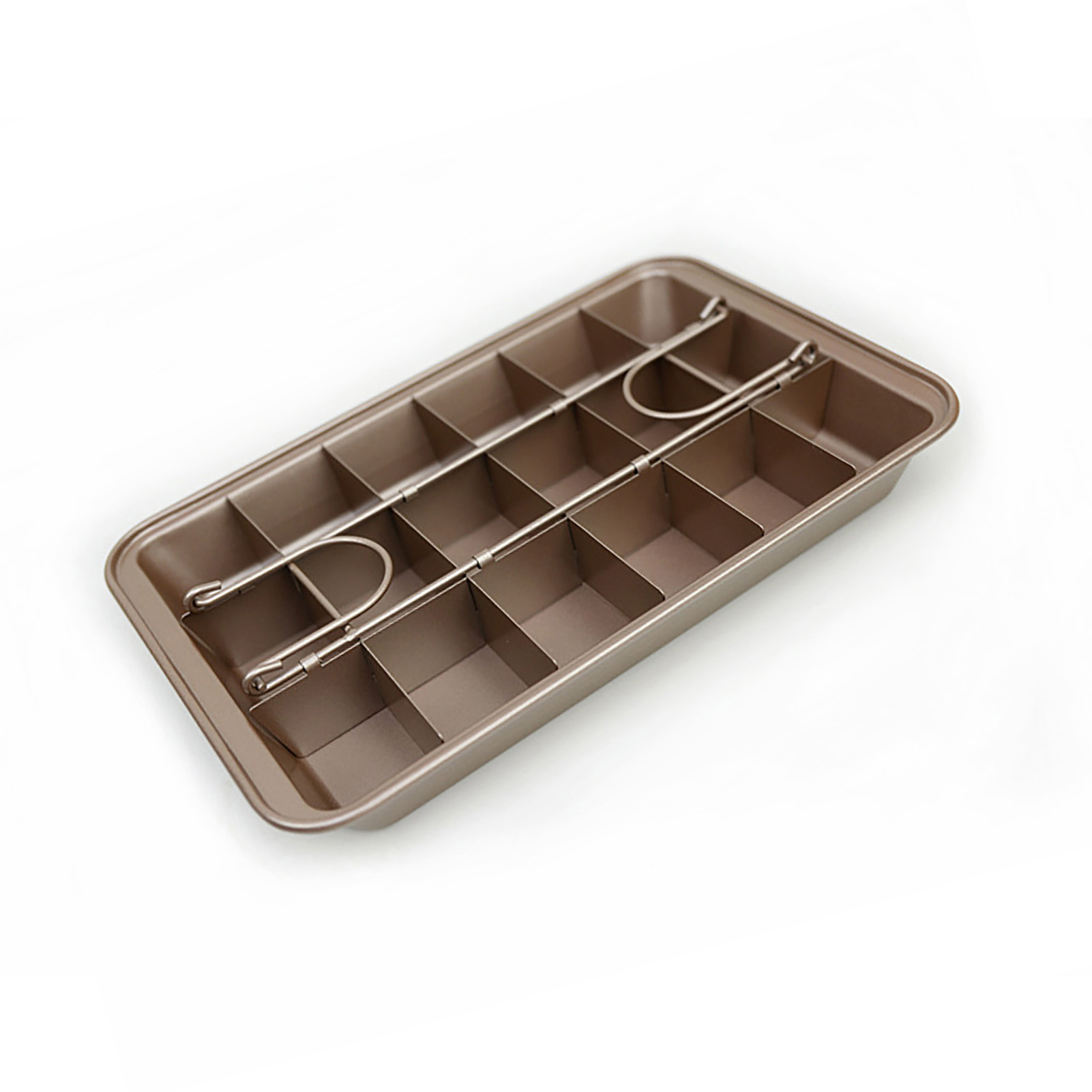 Rechteckige, Antihaftbeschichtete Brownie-backform Mit Fächern Aus Kohlenstoffstahl Zum Backen