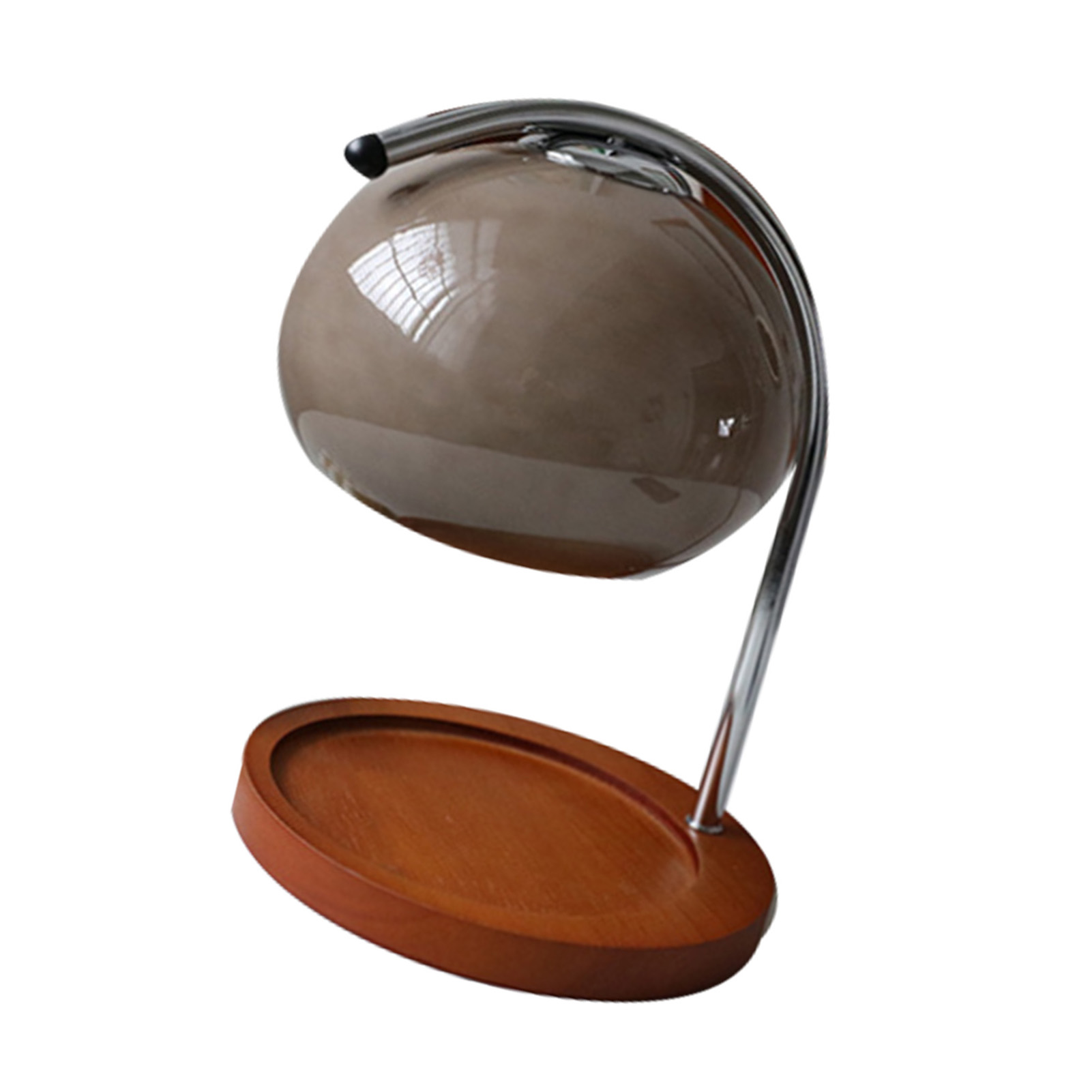 Duftende Retro-wachsschmelzlampe Aus Holz Mit Ablagefach, Stimmungsvolles Nachtlicht Fürs Schlafzimmer, Glas-nachttischlampe, 220 V Eu