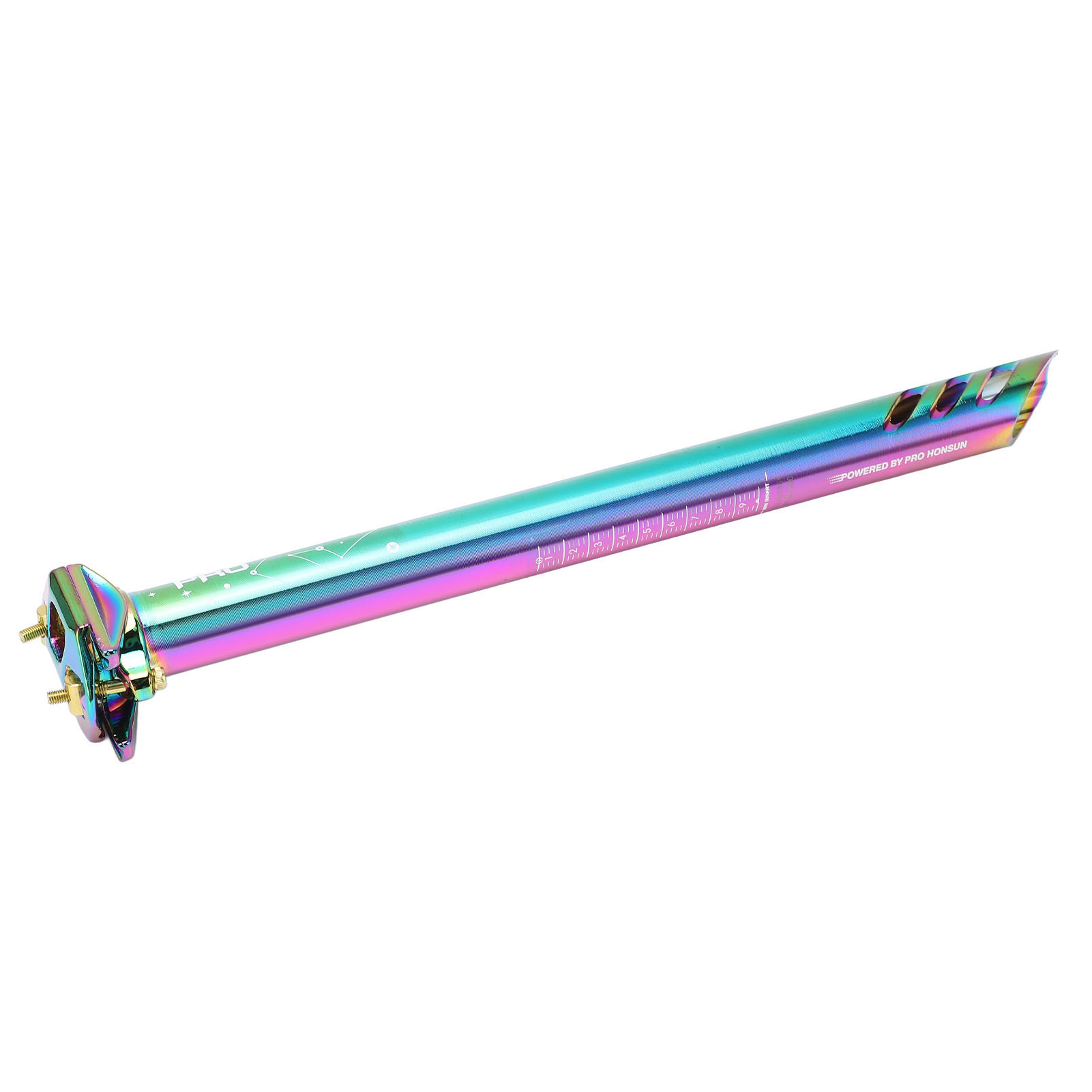 Doppelspur-fahrradsattelstütze, Rutschfest, Mit Deutlicher Skala, Cnc-gefräste Aluminiumlegierung, Für Rennrad/mountainbike, Glänzende Oberfläche, 31,6 Mm