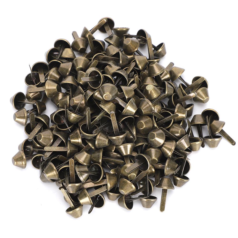 Packung Mit 200 Flachkopfnägeln, 12 Mm, Antikmessing, Für Diy-lederwaren Und Accessoires