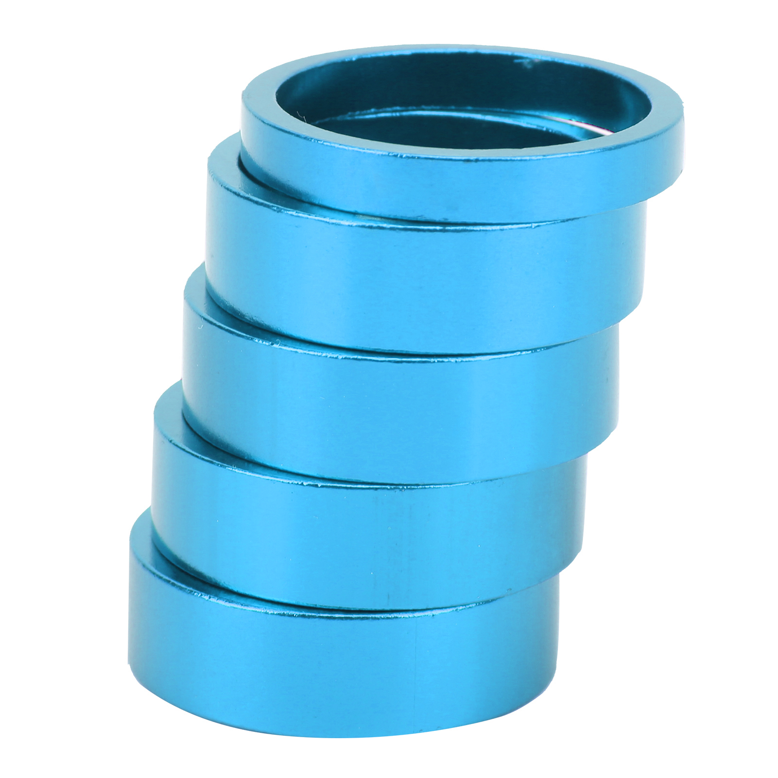 Cansucc 5-teiliges Set Mit 28,6-mm-unterlegscheiben Für Mountainbike-gabeln, Vorbau-spacer-set Und Blauen Lenkkopf-spacern